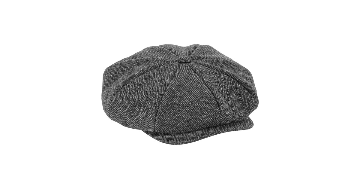 Berretto Baker Boy Vintage Uomo - Slugger, Rockabilly, Tessuto Herringbone Twill Multicolore