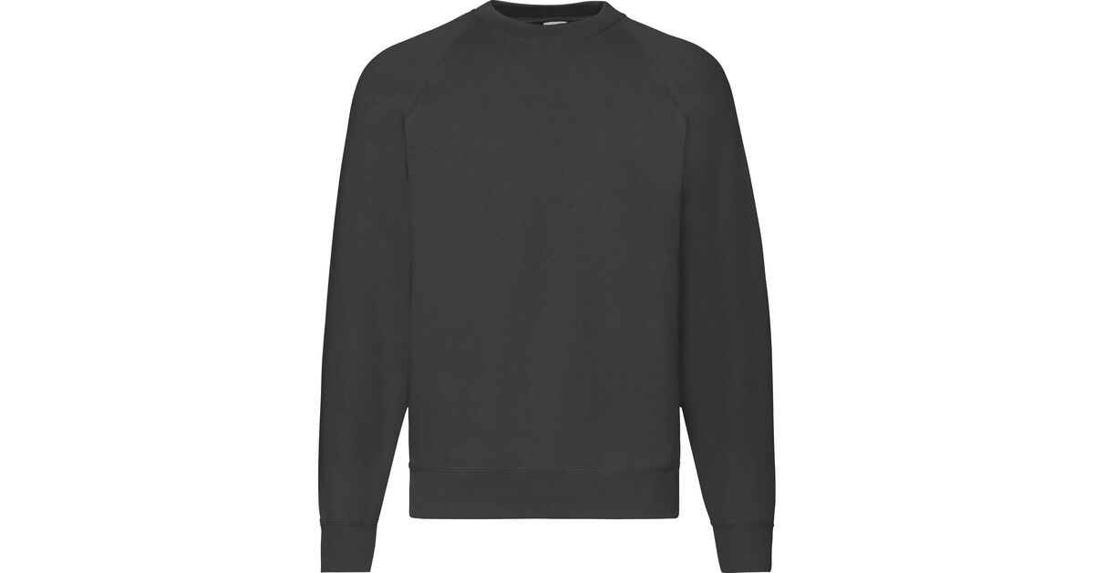 Sweatshirt Vintage Fruit Of The Loom Taille L - Années 80 - Raglan Gris - Occasion Très Bon État