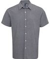 Premier Microcheck (Gingham) short sleeve cotton shirt