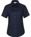 Russell Collection Women's short sleeve Oxford shirt