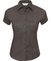 Russell Collection Women's short sleeve easycare fitted stretch shirt