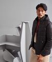 2786 Box quilt hooded jacket
