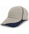 Result Headwear Heavy brushed cotton cap with scallop peak and contrast trim