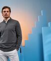 Asquith & Fox Men's cotton blend ¼ zip sweater