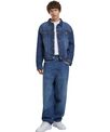 Build Your Brand Heavy ounce boxy denim jacket