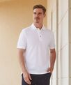 Henbury Classic cotton piqué polo with stand-up collar