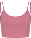 SF Women's sustainable fashion cropped cami top with adjustable straps