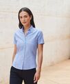 Henbury Women's modern short sleeve Oxford shirt