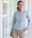 Henbury Women's long sleeve 'cotton-feel' Coolplus® shirt