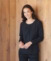 Henbury Women's pleat front long sleeve blouse