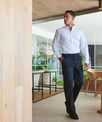Henbury 65/35 flat fronted chino trousers