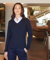 Henbury Women's 12 gauge v-neck jumper