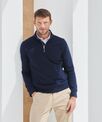 Henbury Unisex sustainable ¼-zip sweatshirt