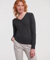 Russell Collection Women's v-neck knitted sweater