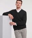 Russell Collection V-neck knitted sweater