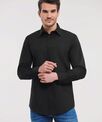 Russell Collection Long sleeve polycotton easycare fitted poplin shirt