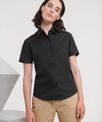 Russell Collection Women's short sleeve Oxford shirt