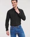 Russell Collection Long sleeve polycotton easycare poplin shirt