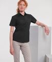 Russell Collection Women's short sleeve polycotton easycare poplin shirt