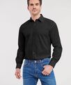 Russell Collection Long sleeve pure cotton easycare poplin shirt