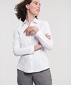 Russell Collection Women's long sleeve herringbone shirt