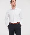 Russell Collection Long sleeve herringbone shirt