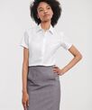 Russell Collection Women's short sleeve herringbone shirt