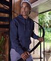 Kustom Kit Regular fit piqué hoodie with zipped pocket