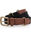 Asquith & Fox Faux leather and canvas belt