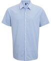 Premier Microcheck (Gingham) short sleeve cotton shirt