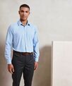 Premier Microcheck (Gingham) long sleeve cotton shirt