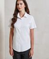Premier Women's stretch fit cotton poplin short sleeve blouse