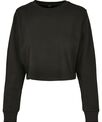 Build Your Brand Womens terry cropped crew
