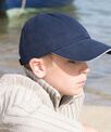 Result Headwear Junior low-profile heavy brushed cotton cap with sandwich peak