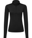 Womens TriDri® recycled long sleeve brushed back ¼ zip top