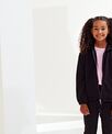 Kids TriDri® recycled cropped oversize full-zip hoodie