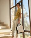 Westford Mill Printers midi jute tote