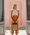 Westford Mill Natural starched jute midi tote
