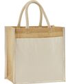 Westford Mill Cotton pocket natural starched jute midi tote