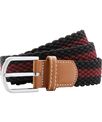 Asquith & Fox Two-colour stripe braid stretch belt