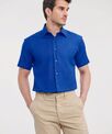 Russell Collection Short sleeve easycare tailored Oxford shirt