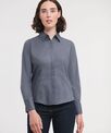 Russell Collection Women's long sleeve polycotton easycare fitted poplin shirt