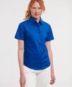 Russell Collection Women's short sleeve Oxford shirt