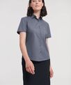 Russell Collection Women's short sleeve polycotton easycare poplin shirt