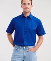 Russell Collection Short sleeve polycotton easycare poplin shirt