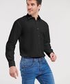 Russell Collection Long sleeve pure cotton easycare poplin shirt