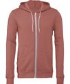 Bella Canvas Unisex polycotton fleece full-zip hoodie