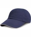 Result Headwear Junior low-profile heavy brushed cotton cap with sandwich peak