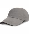 Result Headwear Low-profile heavy brushed cotton cap with sandwich peak