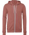 Bella Canvas Unisex polycotton fleece full-zip hoodie